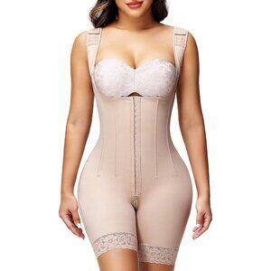Women's Tan 2 Post Stage Surgery Garment Full Body Shaper Shapewear Steel Bones